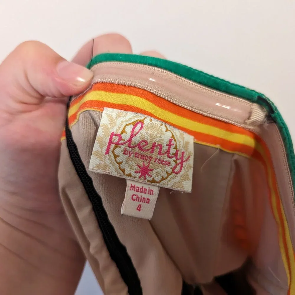 Anthropologie Plenty by Tracy Reese "Striped Stripes" Sleeveless Silk Dress - Picture 11 of 12